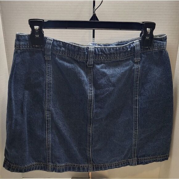 Arden B Vintage Style "Button Up" Medium Wash Denim Mid-Length Skirt Size 9 - Picture 6 of 12